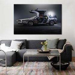 Back to the Future Car Canvas Print - Back to the Future Car Wall Art - Back to the Future Wall Decor - Back to the Futu