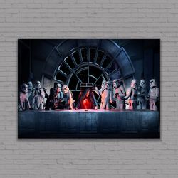 Star Wars Last Supper Canvas or Poster, Darth Vader Art, Star Wars Movie Gft, Extra large Canvas, Ready To hang