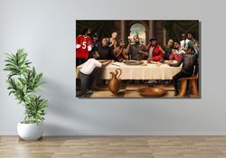 Last Supper Legend Rappers Poster Print,Legend Rappers Canvas Wall Art,Hip Hop Poster,Eminem,Tupac,,Ready To Hang