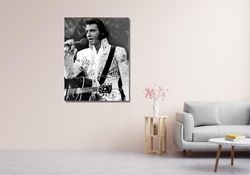 Elvis Presley Poster Art,Black and White Wall Art,Vintage Art Print,Photography Print,Fashion Poster Print,Old Hollywood