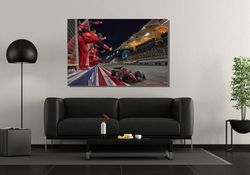 Charles Leclerc Finish Poster Art,Charles Leclerc Canvas Wall Art,Formula 1 Poster,Formula F1 Grand Prix,Racing Canvas P