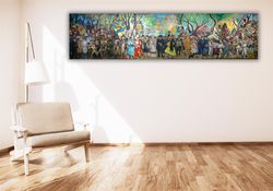 Diego Rivera Panorama A Sunday Afternoon Dream In Alameda Central Park Print Art Poster Canvas,Exhibition Poster Art,Mex