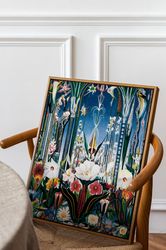Joseph Stella - Flowers Print on canvas or paper, original large art, canvas wall art, famous art, abstract art, flowers