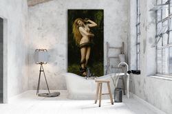 john collier lilith (1889) canvas print giclee wall art gallery wrapped vintage style gift reproduction classic ready to