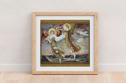john duncan - saint bride painting on canvas, living room wall art, print on canvas, famous art, scottish art, st brigid