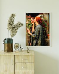 John William Waterhouse The Soul of the Rose (1908) canvas painting print on canvas, Reproduction large wall art, famous