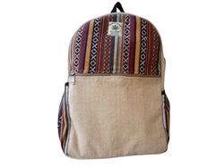 RHB95 Handmade Sustainable Hemp & Cotton Mix Backpack For Unisex