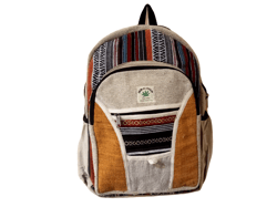 RHB68 Handmade Sustainable Hemp & Cotton Mix Backpack For Unisex