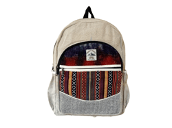 RHB112 Handmade Sustainable Hemp & Cotton Mix Backpack for Unisex