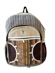 RHB85 Handmade Sustainable Hemp & Cotton Mix Backpack For Unisex