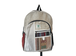 RHB114 Handmade Sustainable Hemp & Cotton Mix Backpack for Unisex