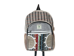 RHB111 Handmade Sustainable Hemp & Cotton Mix Backpack for Unisex