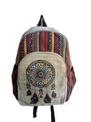 RHB126 Color Handmade Sustainable Hemp & Cotton Mix Backpack for Unisex