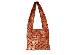 Lightweight Luxury: The Red Brocade Side Carry Bag