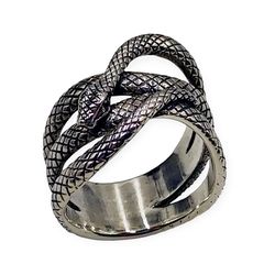 Ring Snake, code 211280YM, completely 925 sterling silver with blackening ins CZ