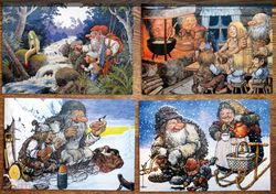 Set of postcards with trolls by Swedish artist Rolf Lidberg-4. Trolls.