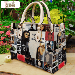 Aaliyah Leather HandBag,Aaliyah Handbag,Aaliyah Wallet,Love Aaliyah Purse,Aaliyah bag,Travel handbag,Custom Bag,Vintage