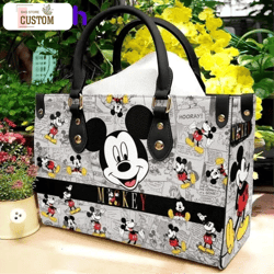 Vintage Mickey Leather HandBag,Mickey Handbag,Love Disney,Disney Handbag,Travel handbag