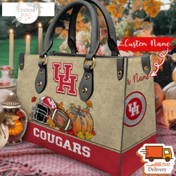 NCAA Houston Cougars Autumn Women Leather Bag