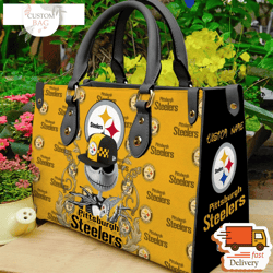 Pittsburgh Steelers NFL Jack Skellington Women Leather Bag