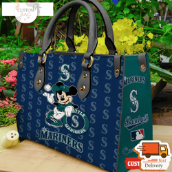 Seattle Mariners Mickey Women Leather Hand Bag