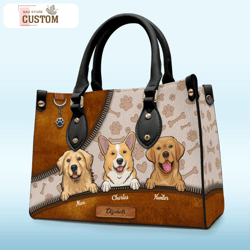 Bring My Pet Anywhere   Dog   Cat Personalized Custom Leather Handbag Custom Bag, Leather Bag, Leather Bag gift, Handbag