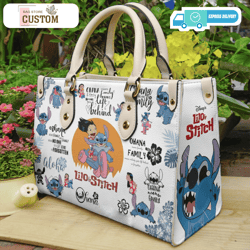Lilo and Stitch bag  Lilo and Stitch totebag  Stitch purseCustom Bag, Leather Bag, Leather Bag gift, Handbag