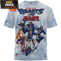 Buffalo Bills Beasts EAST 3D TShirt, Best Buffalo Bills Gifts for Any Occasion  Best Personalized Gift  Unique Gifts Ide