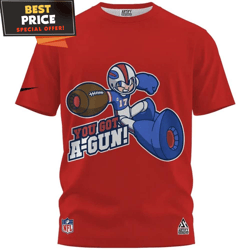 Buffalo Bills Mega Man Red 3D TShirt, Buffalo Bills Gifts That Are Sure to Impress  Best Personalized Gift  Unique Gifts