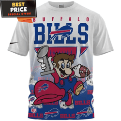 Buffalo Bills x Mario Champion AOP TShirt, Buffalo Bills Gifts for Men  Best Personalized Gift  Unique Gifts Idea
