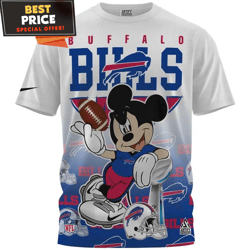 Buffalo Bills x Mickey NFL Champion AOP TShirt, Perfect Buffalo Bills Gift for Every Fan  Best Personalized Gift  Unique