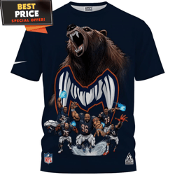Chicago Bears Super Team Cartoon Art TShirt, Gifts For Chicago Bears Fans  Best Personalized Gift  Unique Gifts Idea