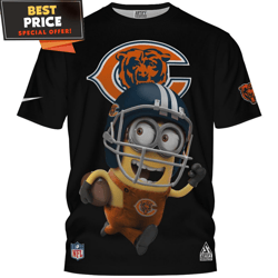 Chicago Bears x Minion Football Player Game Day TShirt, Chicago Bears Gift Ideas  Best Personalized Gift  Unique Gifts I