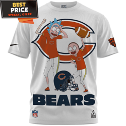 Chicago Bears x Rick and Morty Game Day TShirt, Nfl Bears Gifts  Best Personalized Gift  Unique Gifts Idea