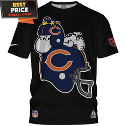 Chicago Bears x Snoopy And Woodstock Bears Fan Helmet TShirt, Chicago Bears Gift Items  Best Personalized Gift  Unique G
