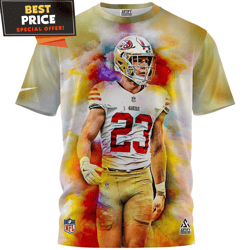Christian McCaffrey x San Francisco 49ers Colorful Fullprinted TShirt, Best 49ers Fan Gifts  Best Personalized Gift  Uni