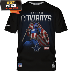 Dallas Cowboys Captain America TShirt, Dallas Cowboys Gifts Sale  Best Personalized Gift  Unique Gifts Idea