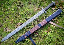 Viking Sword,Hand Forged Sword,Damascus Sword,Gift For Him,Viking Gifts,Birthday Gift,Christmas Gifts