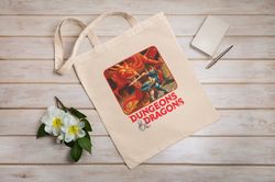 Dungeons & Dragons  Eco Tote Bag  Reusable  Cotton Canvas Tote Bag  Sustainable Bag  Perfect Gift