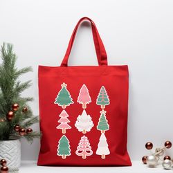 Christmas Tote Bag Christmas Gifts, Christmas Canvas Bag, Christmas Shoulder Bag, Christmas Trees
