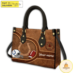 Indianapolis Colts-Custom Name NFL Leather Bag, Custom Bag