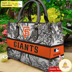 MLB San Francisco Giants MLB Women Leather Hand, Custom Bag