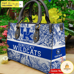NCAA Kentucky Wildcats Women Leather HandBag, Custom Bag
