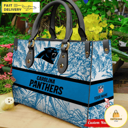NFL Carolina Panthers NFL Women Leather Bag, Custom Bag