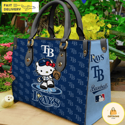 Tampa Bay Rays Kitty Women Leather Hand Bag, Custom Bag