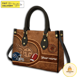Tennessee Titans-Custom Name NFL Leather Bag, Custom Bag