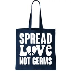 Retro Hippie Spread Love Not Germs Tote Bag