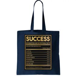 Success Nutritional Facts Tote Bag