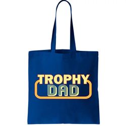 Trophy Dad Funny Retro Tote Bag