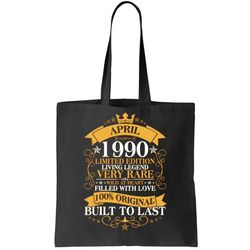 Vintage Limited Edition April 1990 Birthday Tote Bag